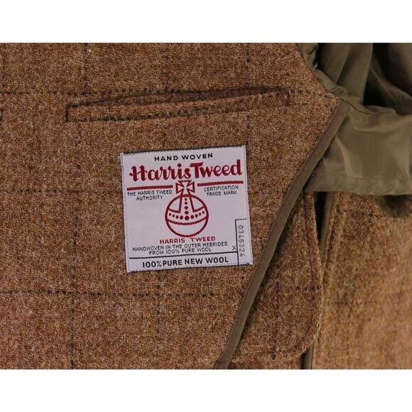 Timothy Everest x Harris Tweed Brown Windowpane Patch Pocket Coat Blazer 40S - Picture 8 of 11